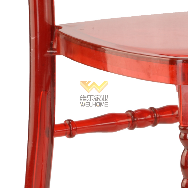 Red Plastic Napoleon accent Chair for event